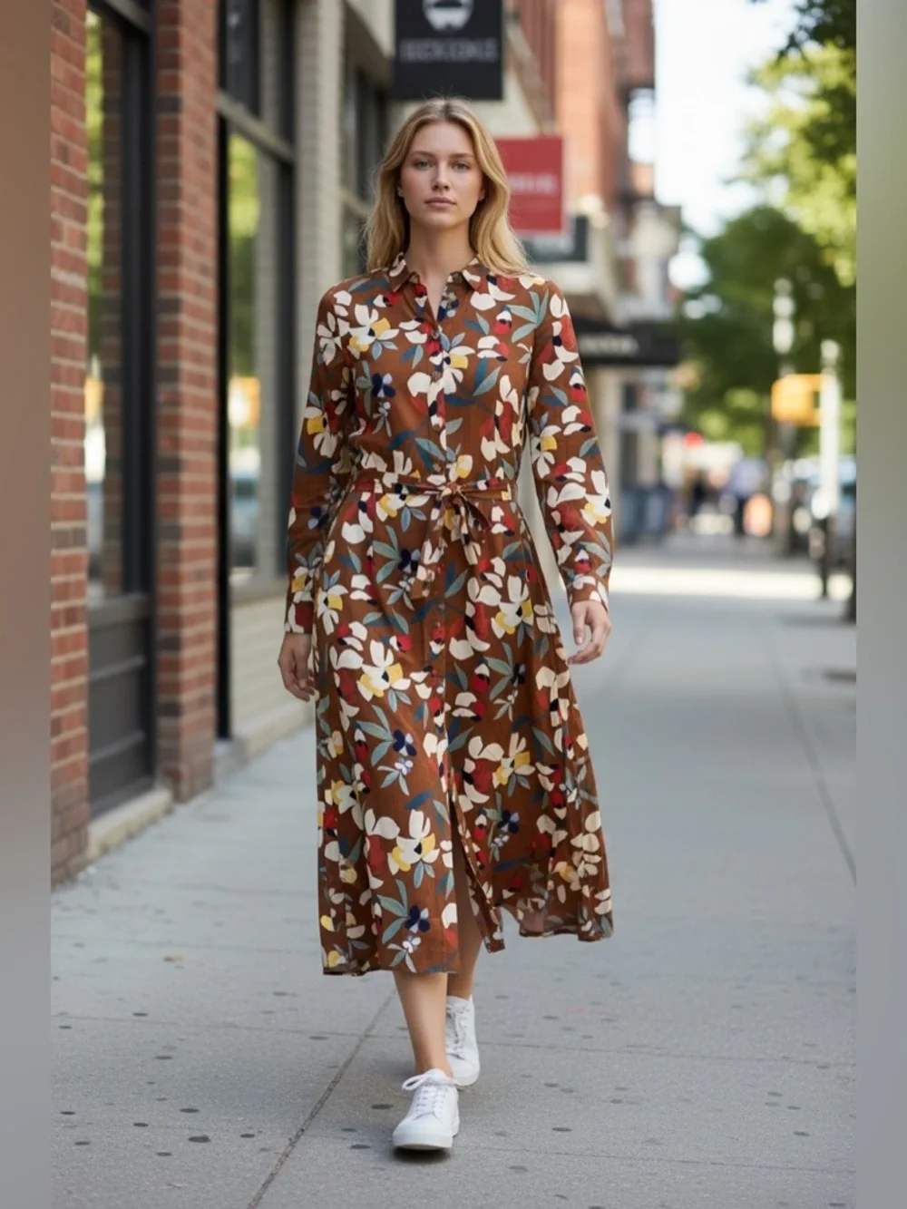 sezane long sleeve dress Romina Dress